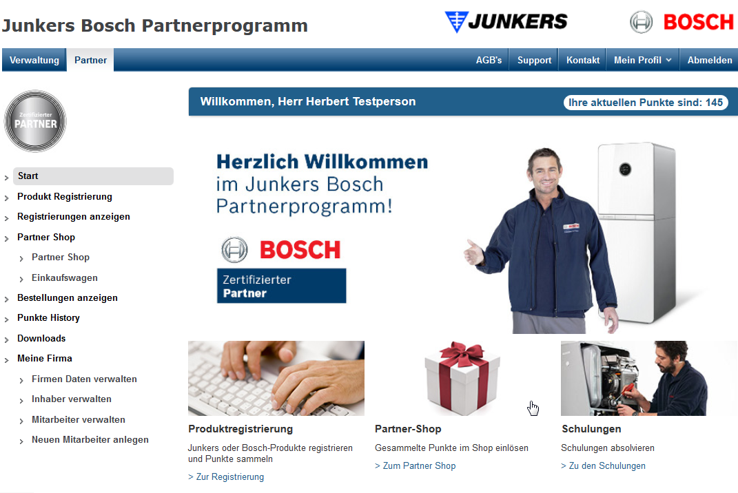 Junkers Bosch Partnerprogramm