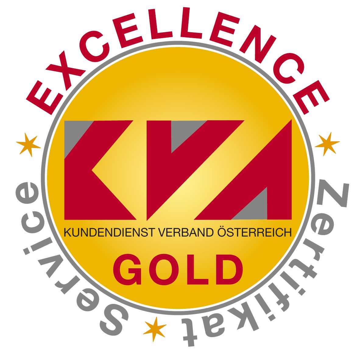 Service-Excellence-Zertifikat in Gold vom Kundendienstverband Österreich