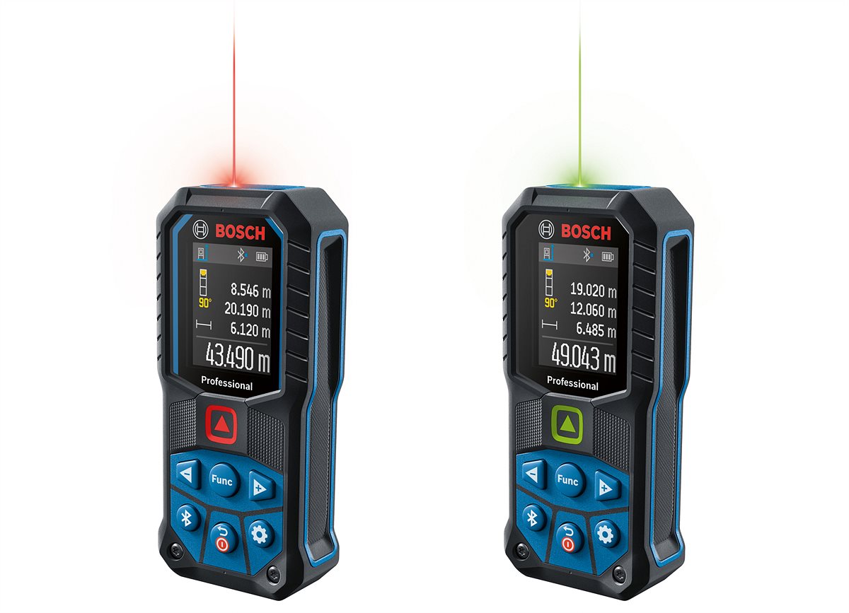 Akkurat messen, einfach ablesen, kabellos übertragen: Robuste Laser-Entfernungsmesser von Bosch für Profis