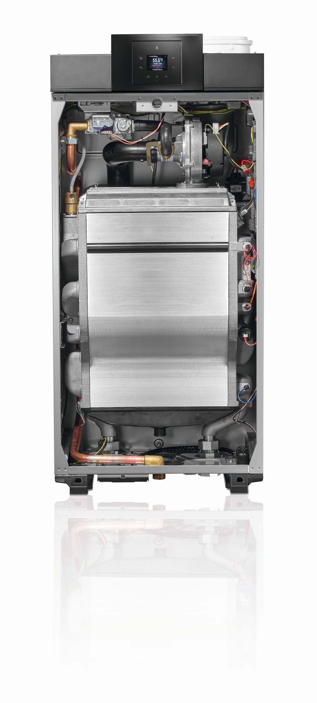 Einfach leistungsstark: Die Condens 7000 WP von Bosch ist in den Leistungsgrößen 70 kW, 100 kW und 150 kW erhältlich 