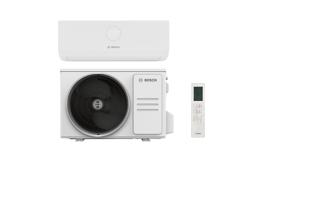 Das neue Climate 3000i Klimagerät von Bosch besticht durch seine geringe Lautstärke trotz hoher Leistungsstärke und der Wind-Avoid-Me Funktion. 