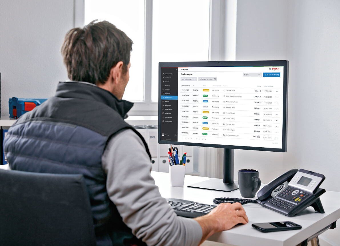 OfficeOn von Bosch: Einfache Handwerker-Software für Büro und Baustelle