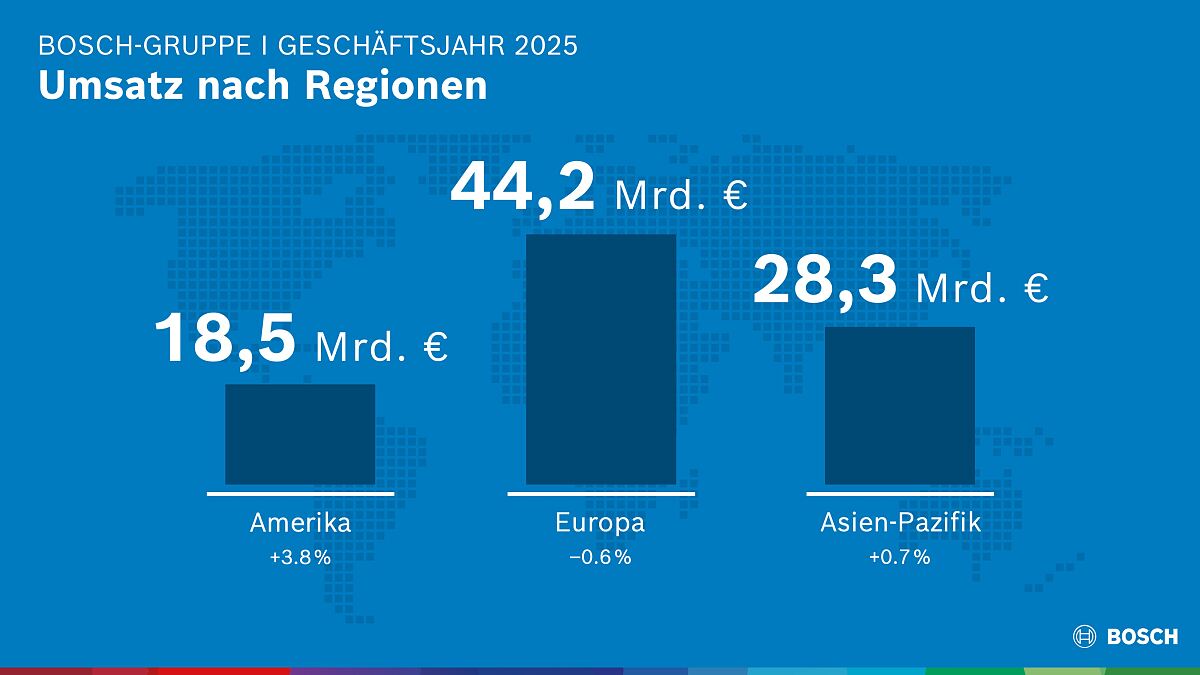 Geschäftsjahr 2025: Umsatz nach Regionen