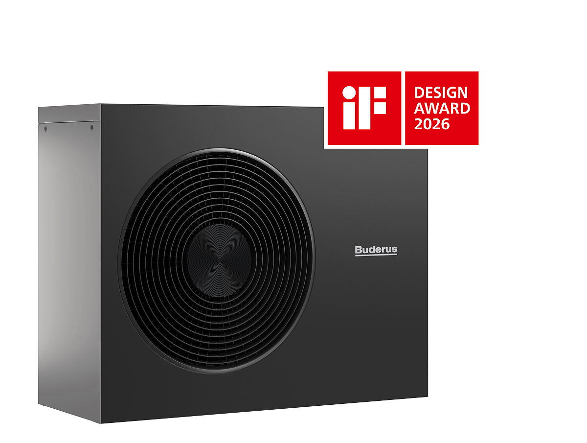 Durch ihre kompakte Bauweise lässt sich die mit dem iF Design Award 2026 ausgezeichnete Logatherm WLW MBE+ AR flexibel aufstellen und beansprucht nur wenig Platz – sie ist die kompakteste Maschine ihrer Klasse.
