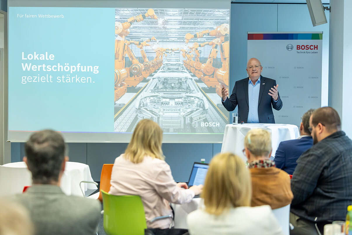 Bosch plädiert für ‚Local Content‘-Regeln in Europa: Nur fairer Wettbewerb und europäisches Know-how sichern eine erfolgreiche Transformation.