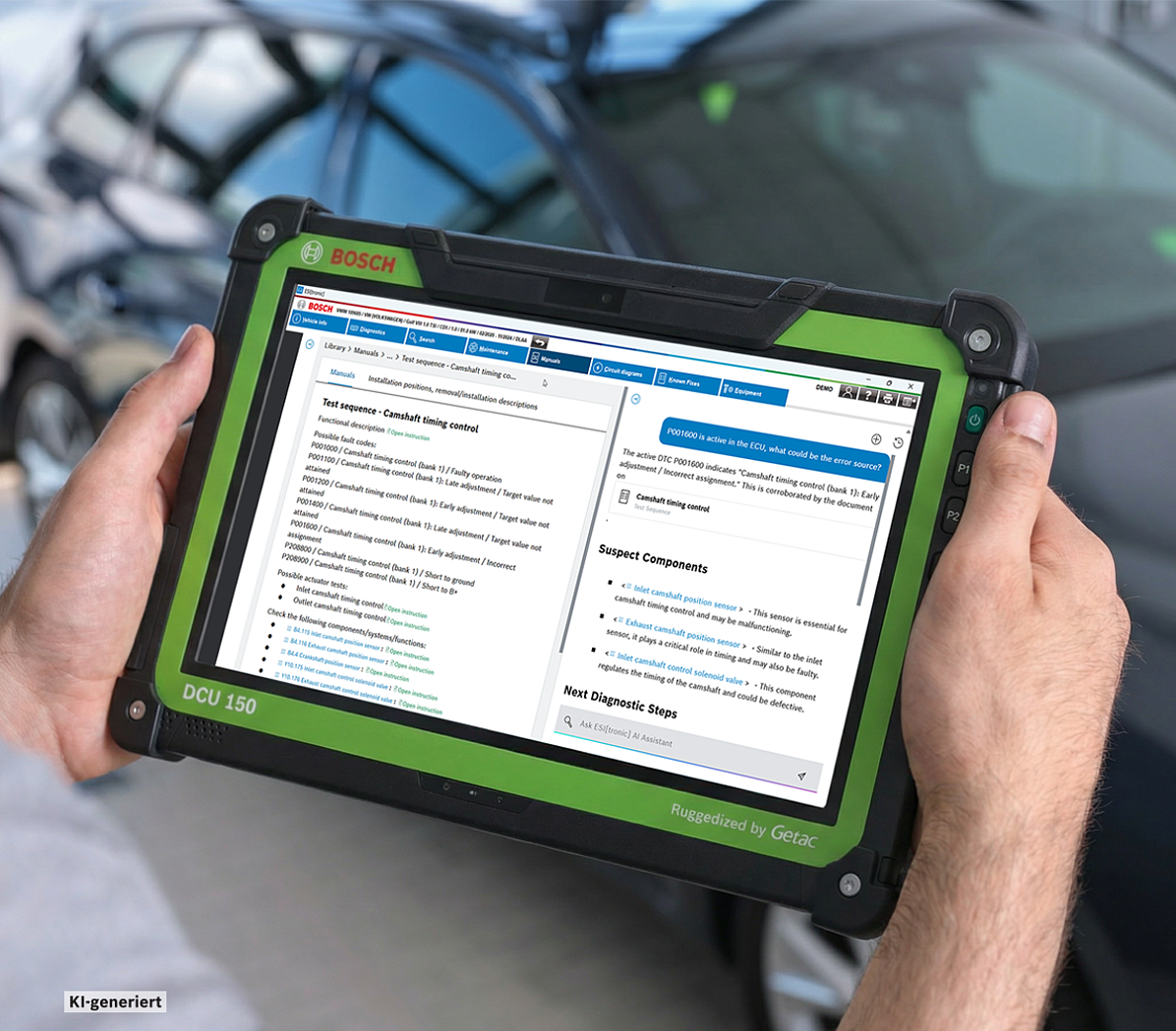 Bosch erweitert seine Diagnosesoftware ESI[tronic] deshalb um einen KI-basierten Assistenten. Dank der neuen Assistenzfunktion werden Fehler und die jeweils passende Reparaturlösung umgehend identifiziert.