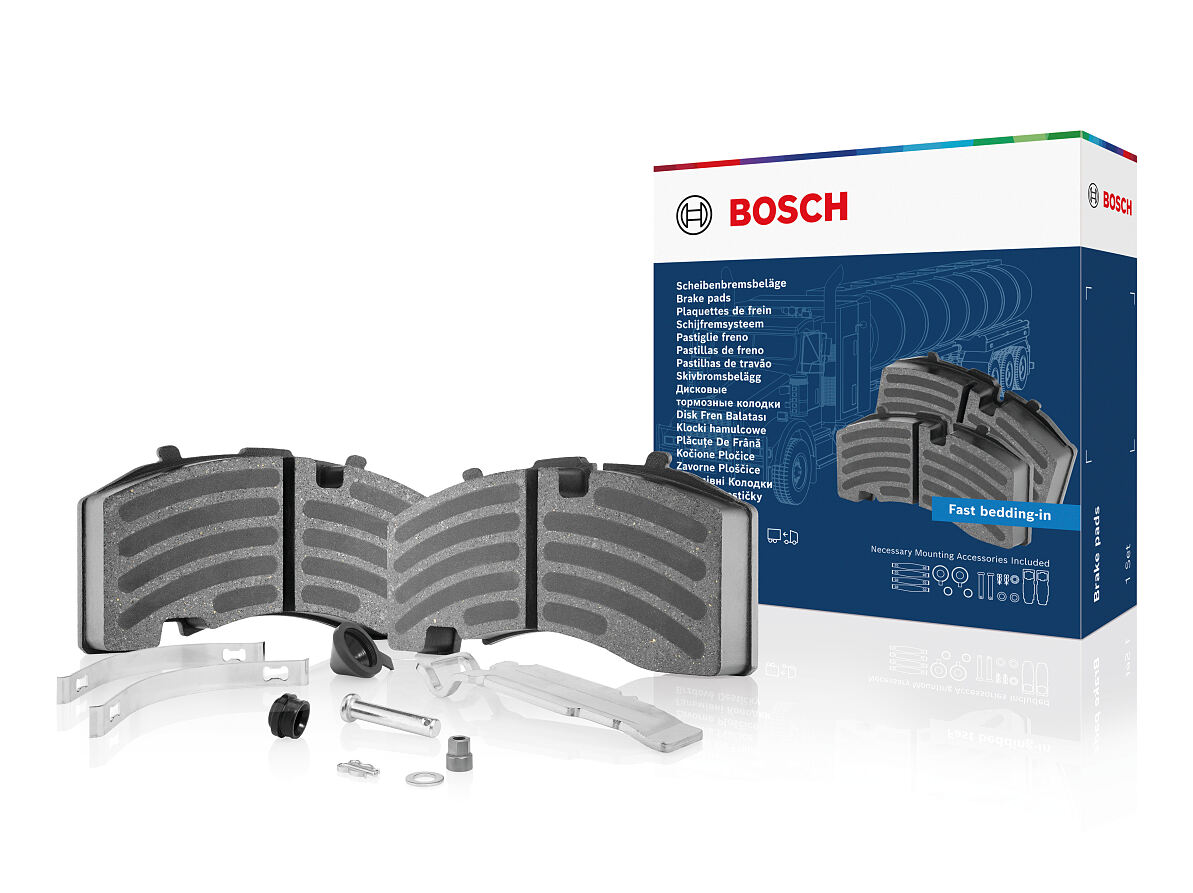 Neue Bosch-Scheibenbremsbeläge für Nutzfahrzeuge 