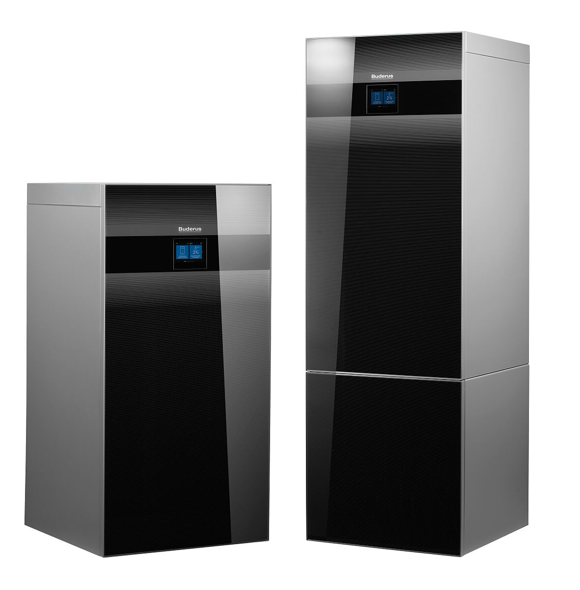 Die Logatherm WSW186i der neuen Generation erreicht bis zu 75 °C Vorlauftemperatur. Bei der Tower-Ausführung Logatherm WSW186i(T) ist zusätzlich ein 180-Liter Warmwasserspeicher integriert.