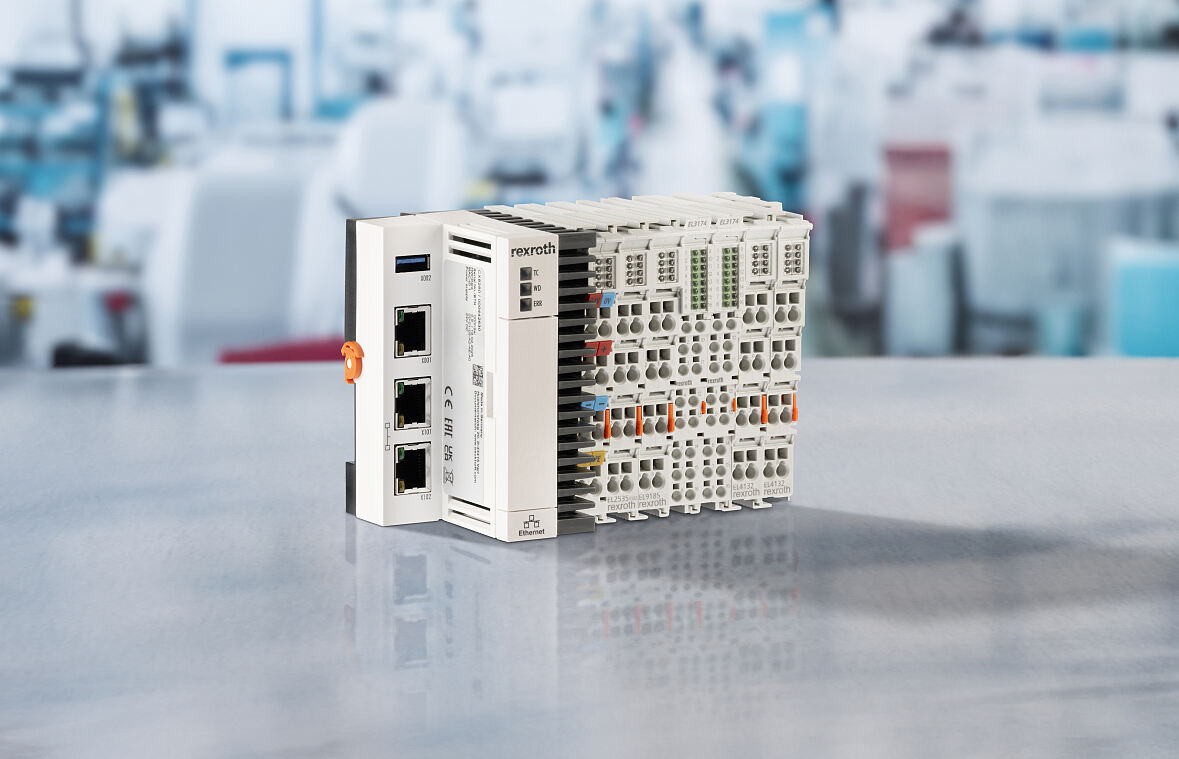 H4U.cube pQ – komplett vorkonfigurierte Lösung für die kontinuierliche Regelung von Druck und Volumenstrom über Verstellpumpen von Bosch Rexroth. 