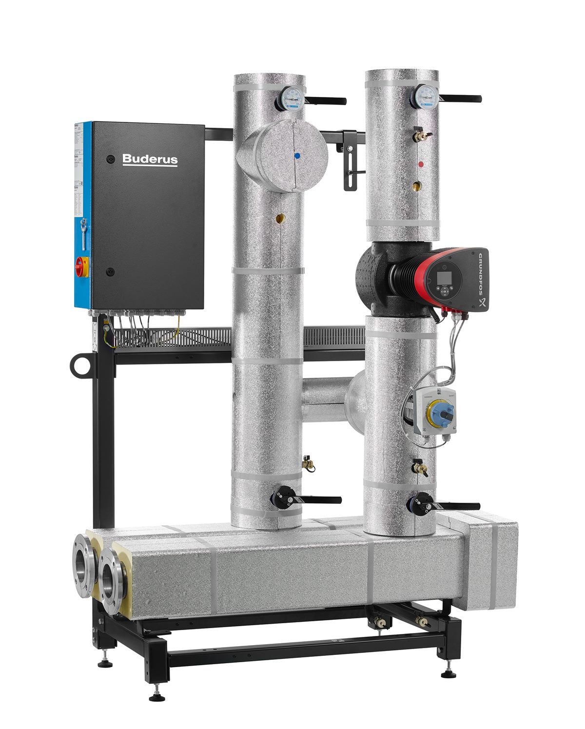 Das Modul HSM plus HG für einen gemischten Heizkreis vereint – wie alle anderen Module – dank des integrierten Reglers Hydraulik und Regelungstechnik und ist beliebig mit anderen Modulen kombinierbar.