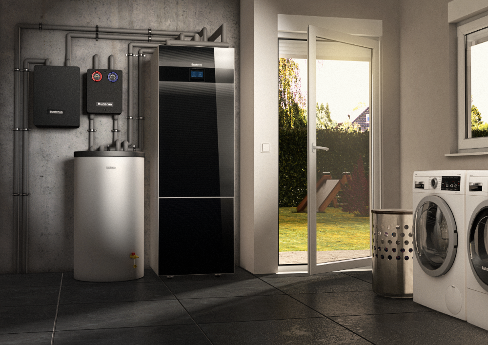 Mit der Logatherm WSW196i bringt Buderus eine Sole-Wasser-Wärmepumpe im Titanium Design auf den Markt. Das Gerät ist auch mit integriertem 180 Liter Warmwasserspeicher als Logatherm WSW196i T erhältlich.