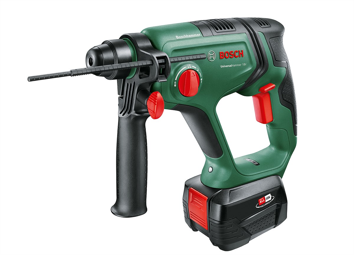 Schlagkräftiger Zuwachs im „18V Power for All System”: Akku-Bohrhammer UniversalHammer 18V von Bosch für Heimwerker