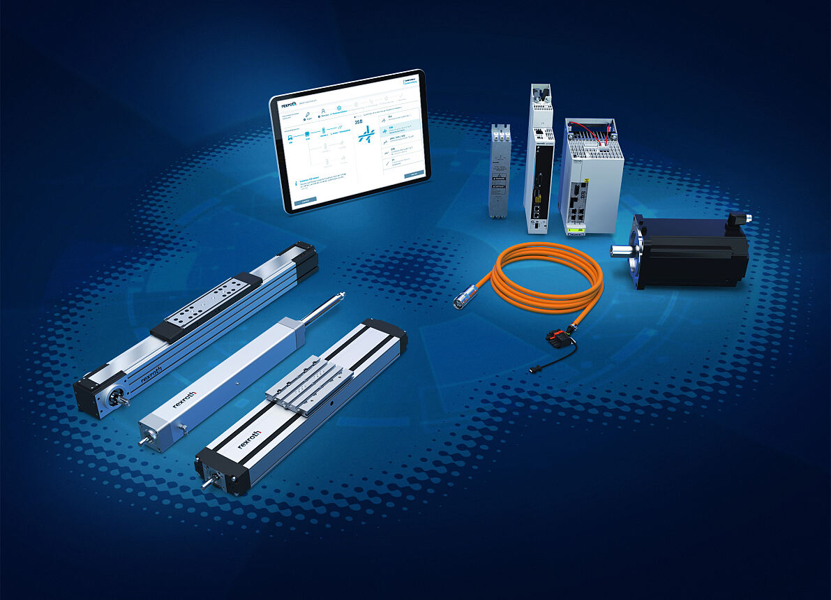 Mithilfe eines Komplett-Pakets mit abgestimmter Mechanik, Elektrik und Software können automatisierte Bewegungen jetzt ganz einfach und schnell realisiert werden. (Bildquelle: Bosch Rexroth AG)
