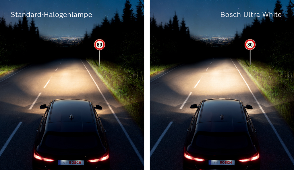 Halogen-Lampenlinie Ultra White von Bosch 