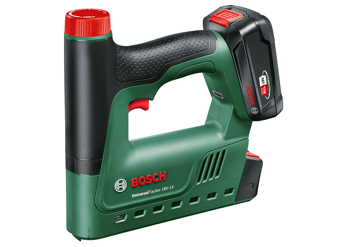 Schlagkräftiger Zuwachs im „18V Power for All System“: Erster 18 Volt-Akku-Tacker von Bosch für Heimwerker
