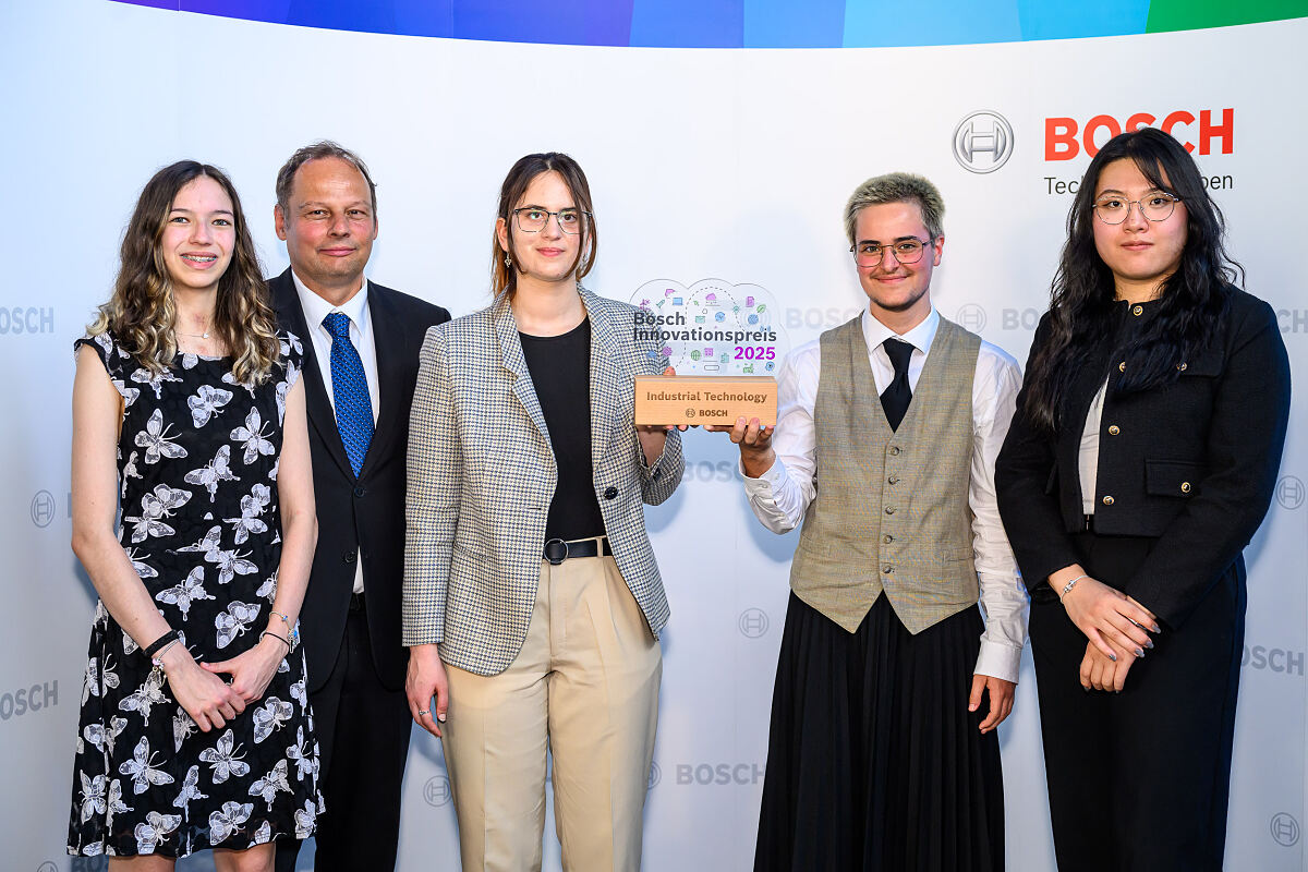 Die GewinnerInnen vom Bosch Innovationspreis 2025 in der Kategorie Industrial Technology.