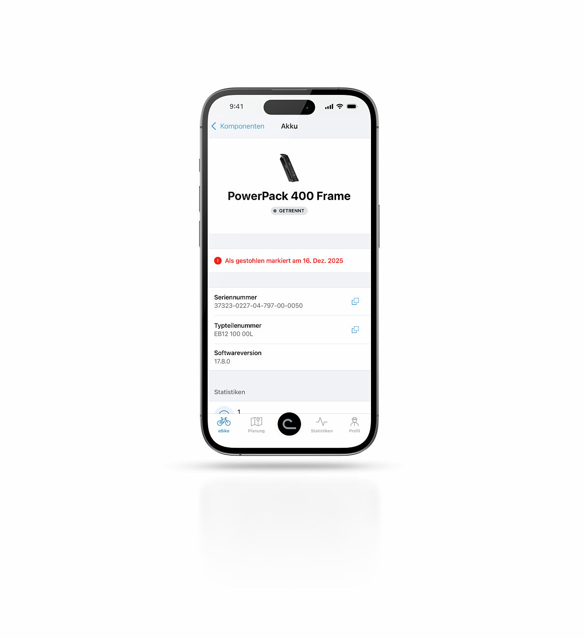 Auch eBike-Akkus können als gestohlen markiert und im digitalen Ökosystem von Bosch identifiziert werden.